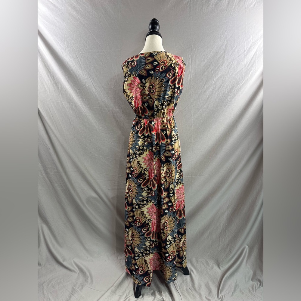 LAST ONE π₯ Boho Tropical Print A-Line Maxi Dress - Picture 8 of 8